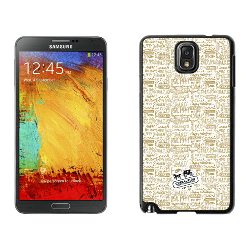 Coach Fashion Logo Khaki Samsung Note 3 Cases DRZ - Click Image to Close